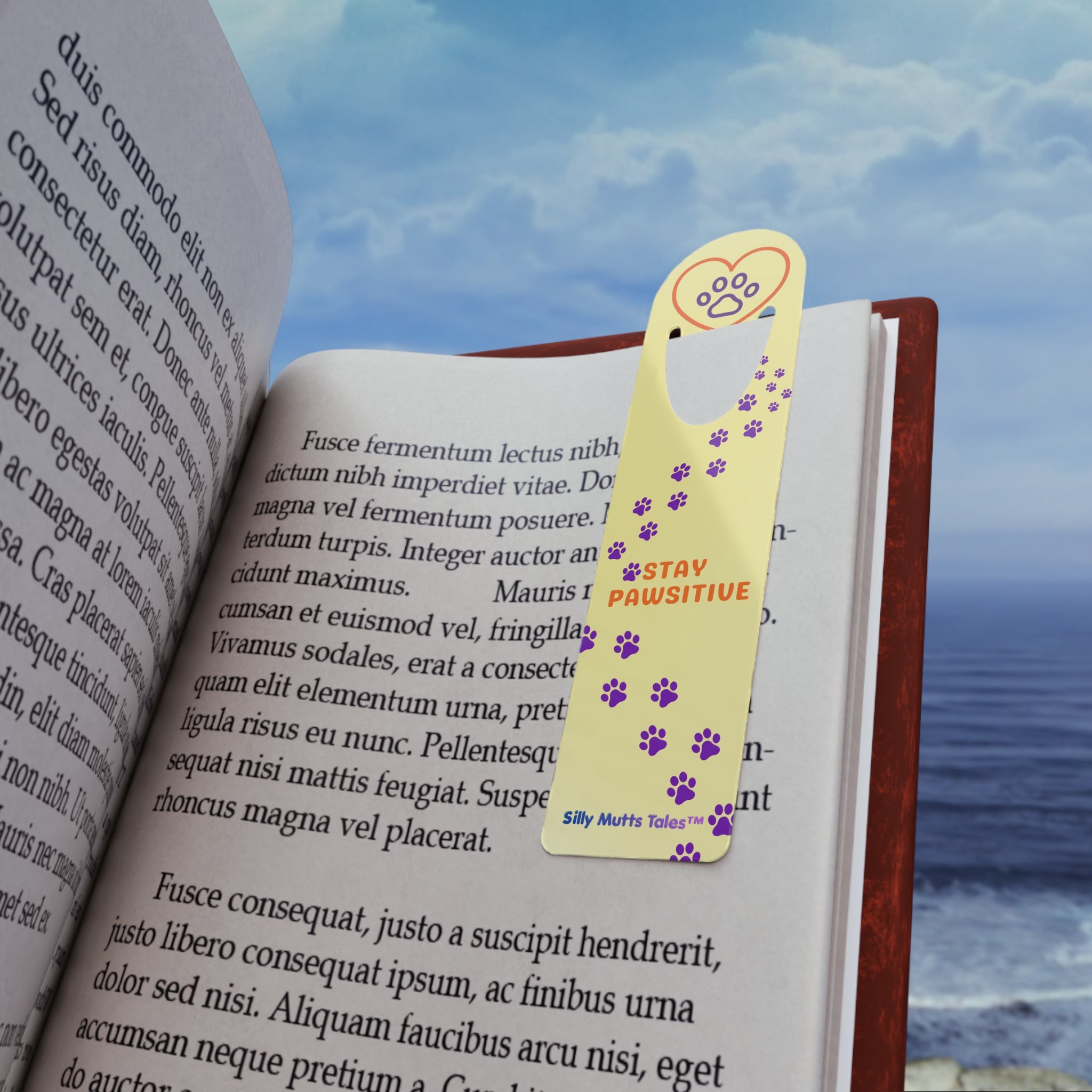 Stay Pawsitive Bookmark – Silly Mutts Tales™