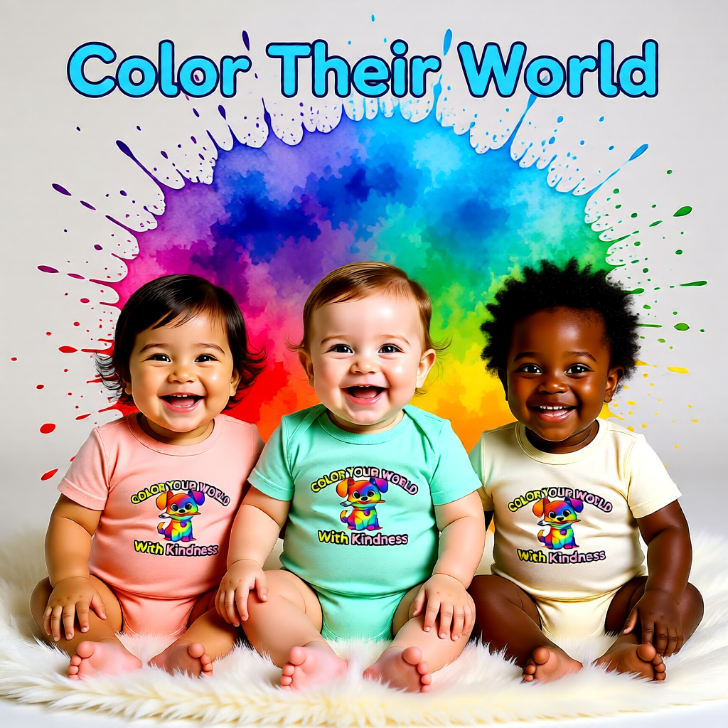 Color Your World With Kindness™ Baby Bodysuit – Rainbow Candy Edition