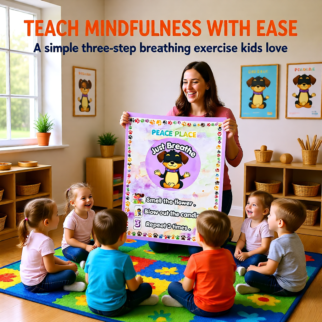 Silly Mutts Tales™ Peace Place Just Breathe Blanket