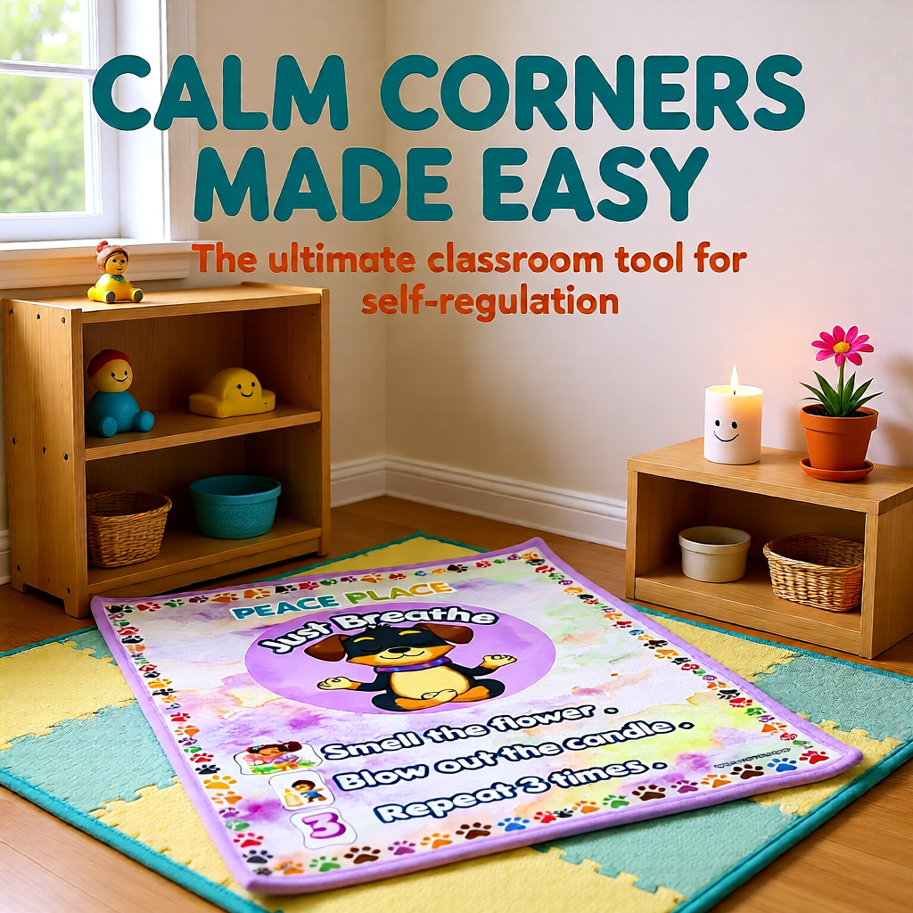 Silly Mutts Tales™ Peace Place Just Breathe Blanket