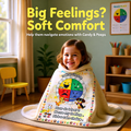 Silly Mutts Tales™ Peace Place Feelings Check-In Blanket