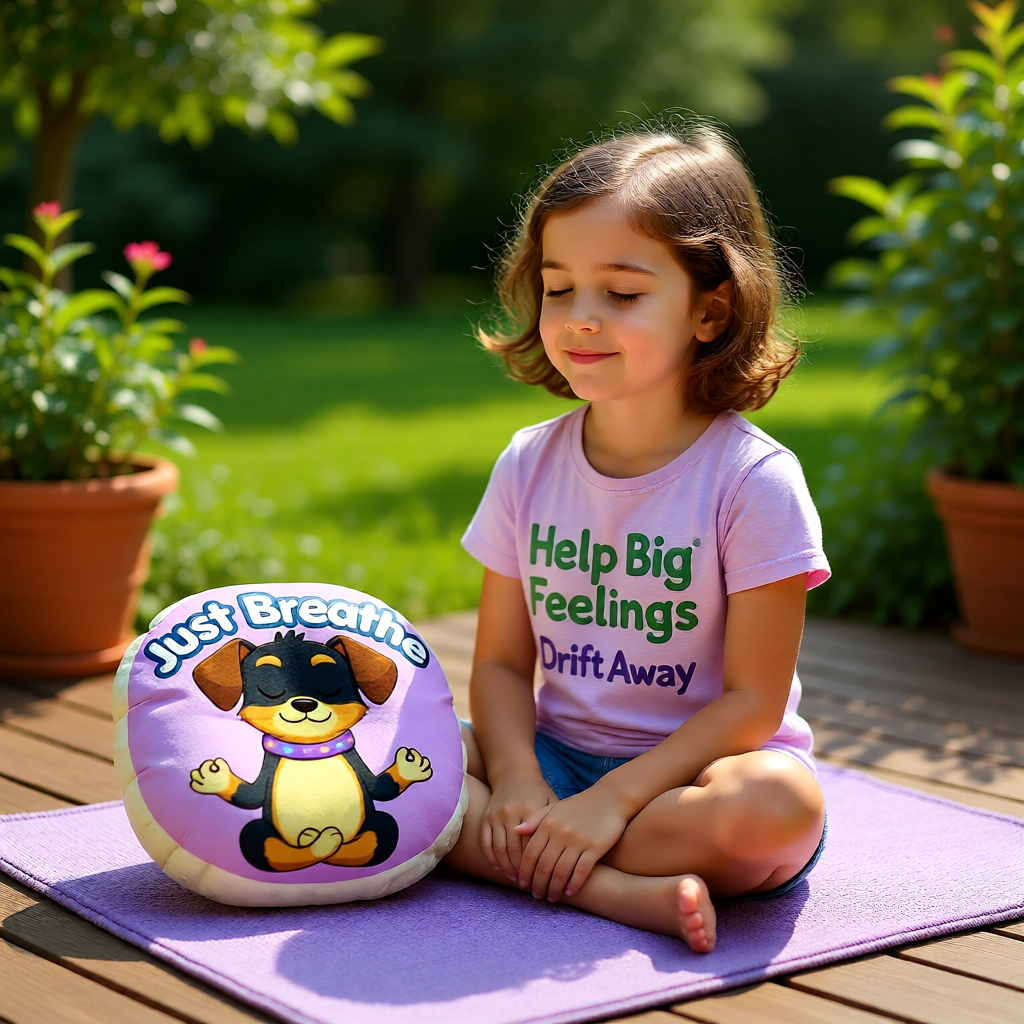 Peace Place™ Just Breathe Guided Breathing Floor Pillow for Kids  Mindfulness & Calm Corner Cushion | Social-Emotional Learning (SEL) Tool
