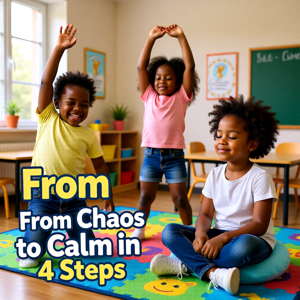 Peace Place™ Wiggle Break Guided Floor Pillow for Kids  Movement Break Cushion | Social-Emotional Learning (SEL) Tool