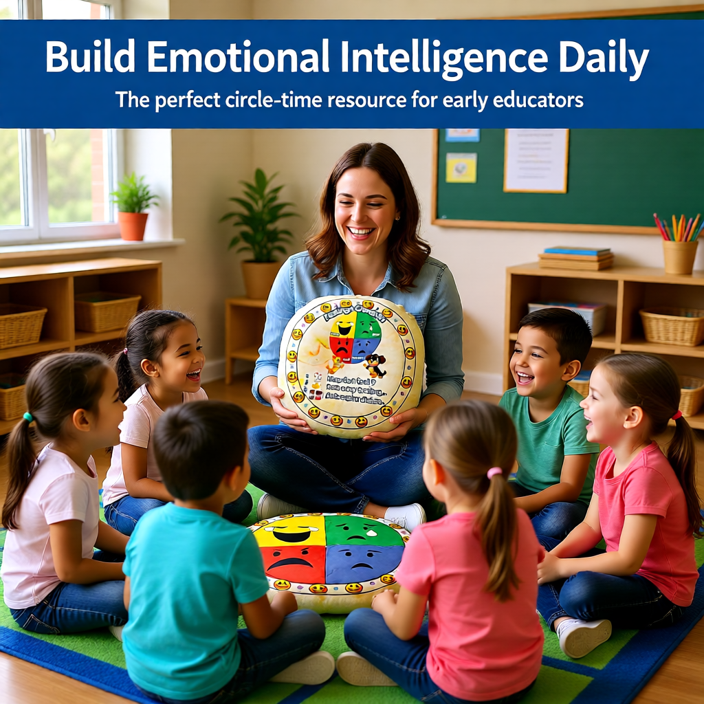 Feelings Check-In™ Round Floor Pillow More Than a Pillow—A Simple Self-Regulation Tool for Kids