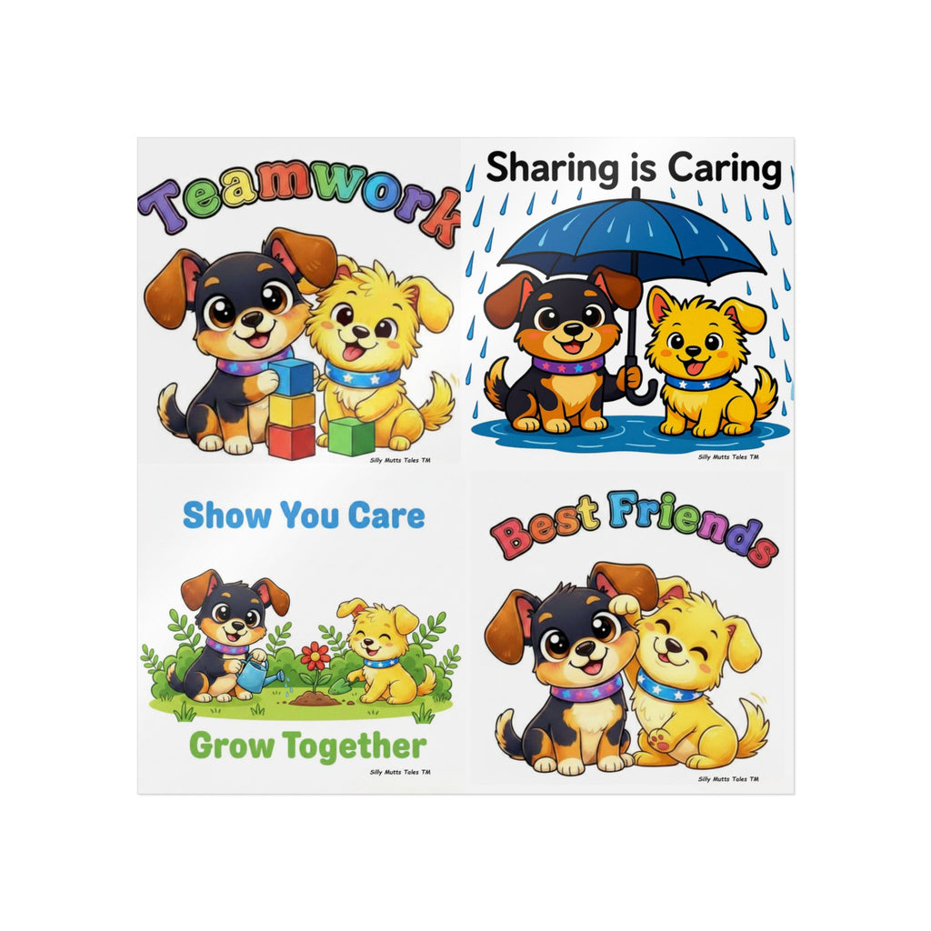 Silly Mutts Tales™ Kindness & Friendship Sticker Sheet