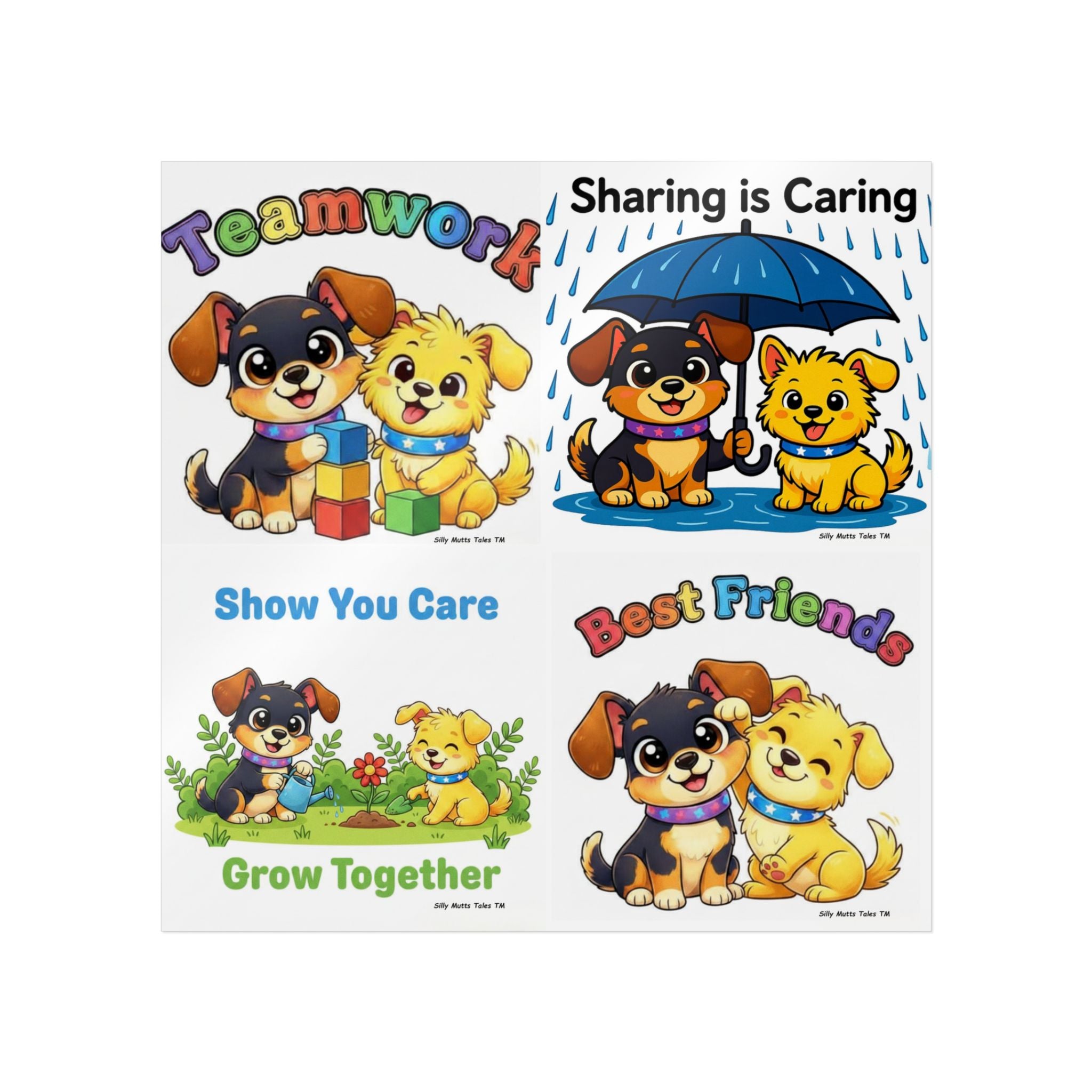 Silly Mutts Tales™ Kindness & Friendship Sticker Sheet