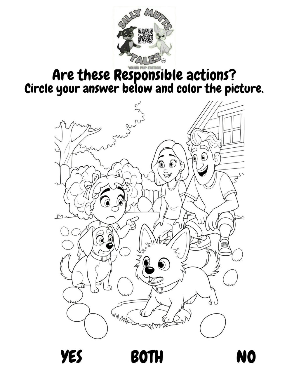 FREE Responsible Pup Easter Coloring Pack