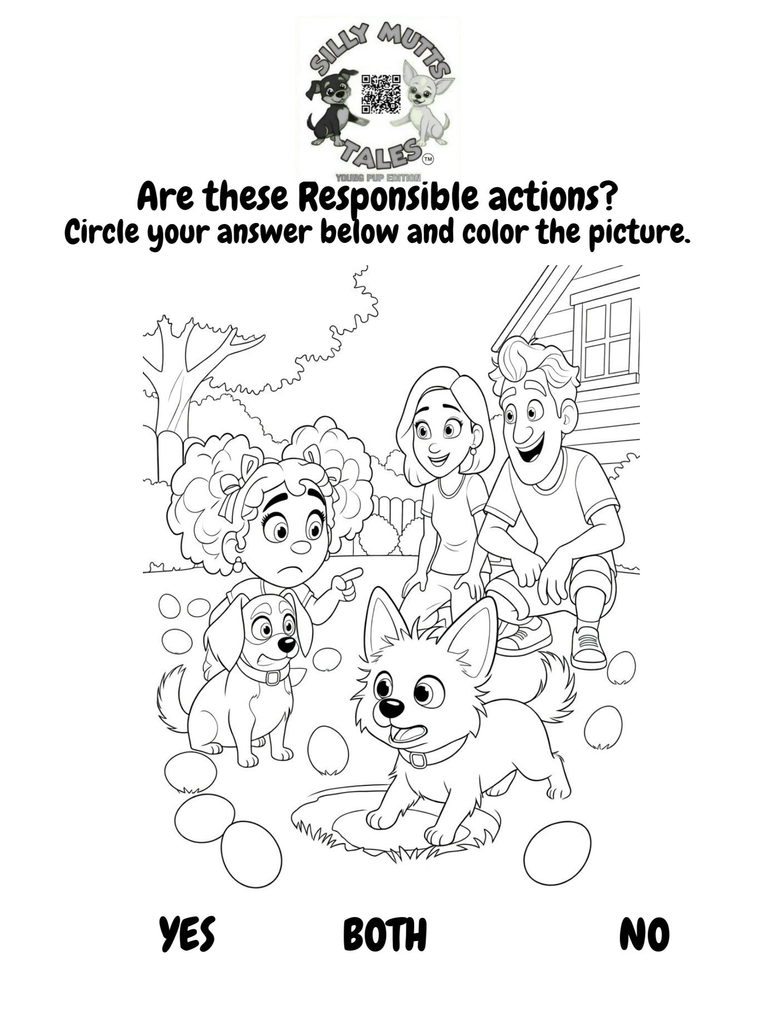 FREE Responsible Pup Easter Coloring Pack